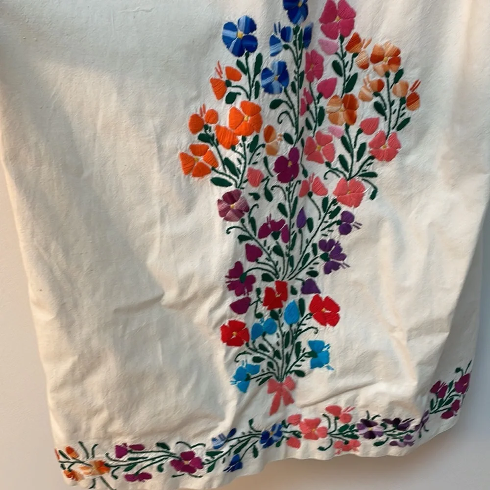 Vintage Flower Embroidered Handmade Maxi Dress Size Small - Picture 5 of 8